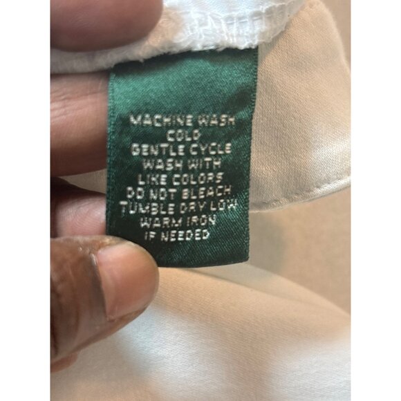 Ralph Lauren White Cotton Blend Womens Straight Leg Pants Size 8 - Picture 9 of 10